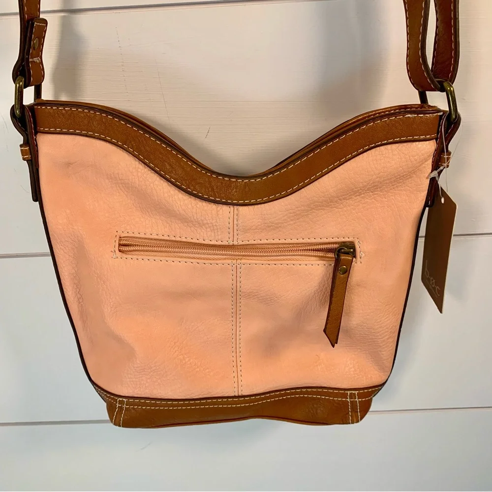 NWT B.O.C. Born of‎ Concept Brown & Peach Crossbody Shoulder Bag Purse Spring